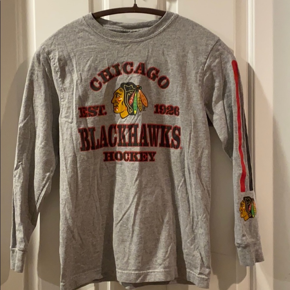 Blackhawks long sleeve tshirt.